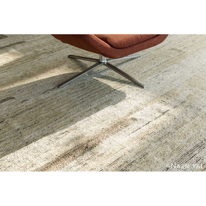 Earth Tone Modern Distressed Rug