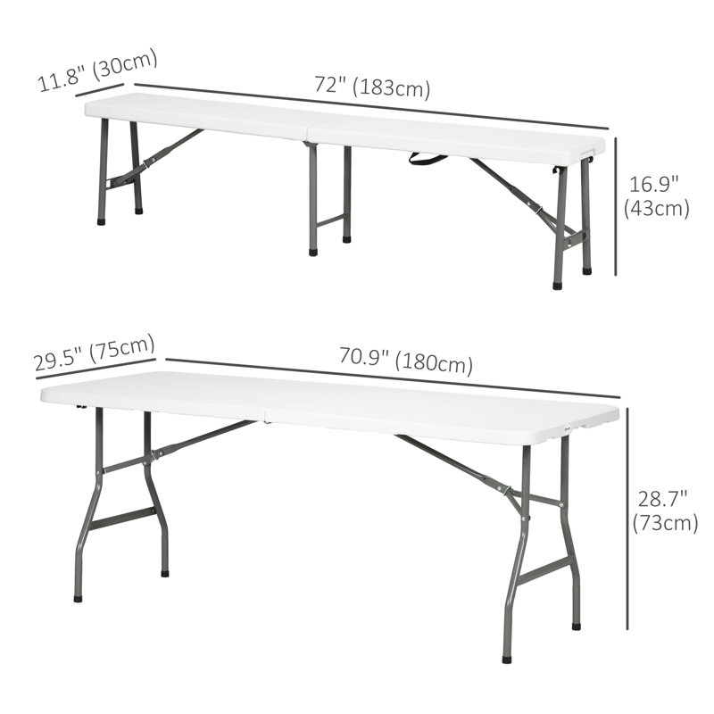 Ensemble de table d'extérieur rectangulaire L 71 po pour 4 personnes Rishad