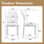 Ensemble de 4 chaises de salle à manger argentées et blanches de 37 pouces de hauteur: dossier ergonomique en polyuréthane, combinant confort et style. Mélange parfaitement confort et élégance, ajoutant plus de confort et de style à l'heure du repas.