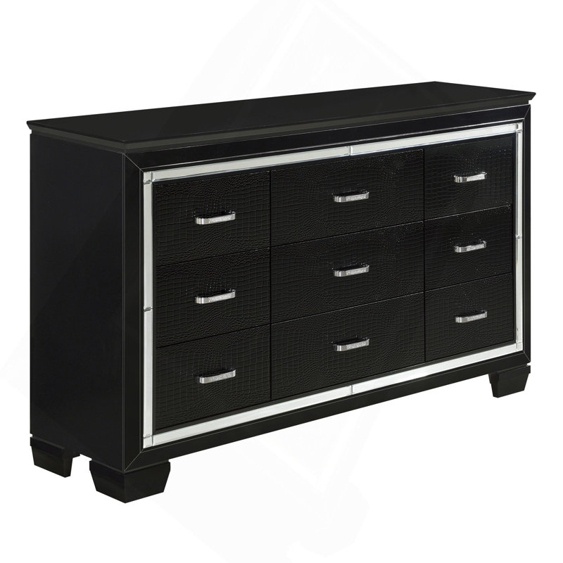 Mobilier de chambre à coucher en bois, Noir