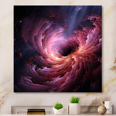 Abstract Purple Galaxy Storm III - Abstract Spirals Wall Art