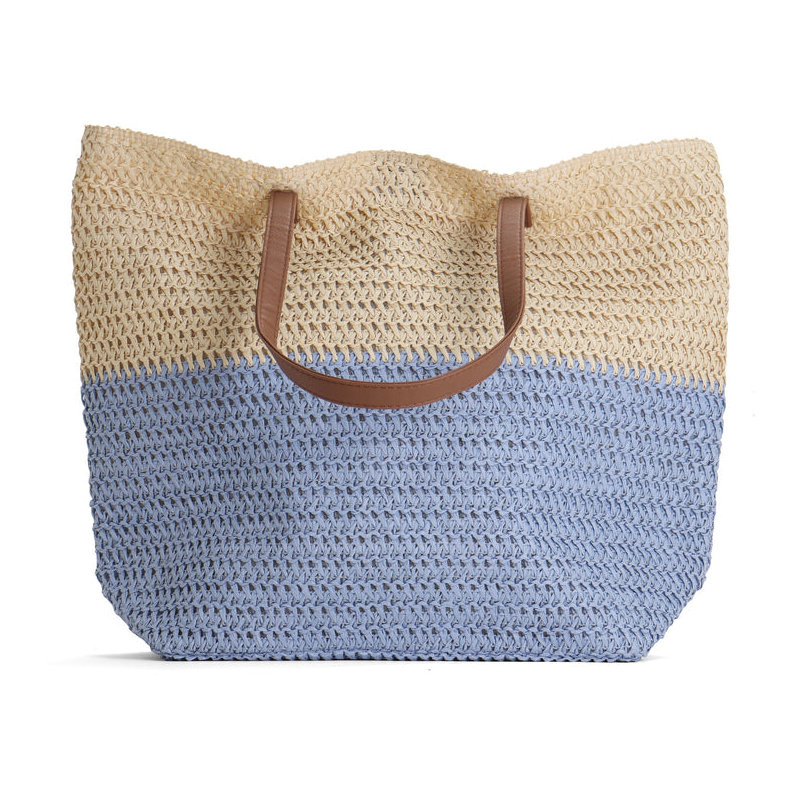 Sac fourre-tout pique-nique en paille - simple, Écume de mer