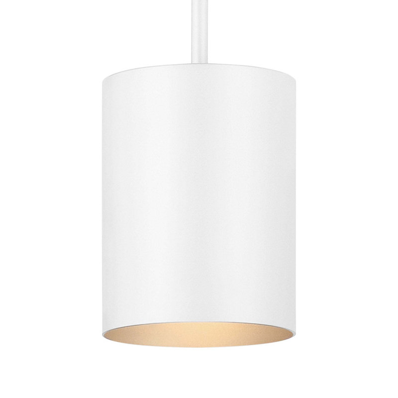 Mini-luminaire suspendu cylindrique en aluminium 1 lumière pour l'intérieur ou l'extérieur 