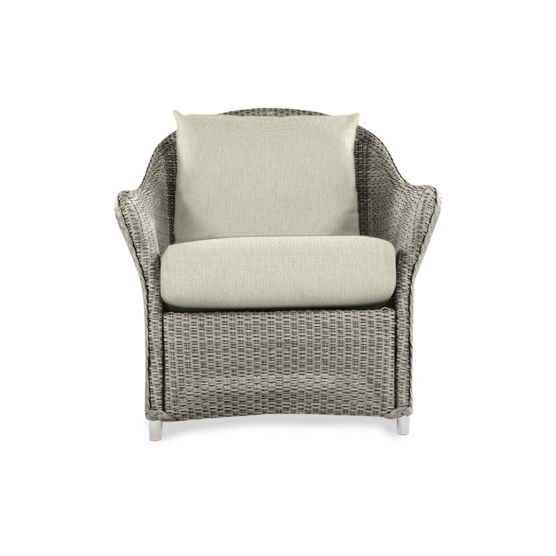 Weekend Retreat Outdoor Lounge Chair, Pewter, Canvas Natural Sunbrella® Canvas