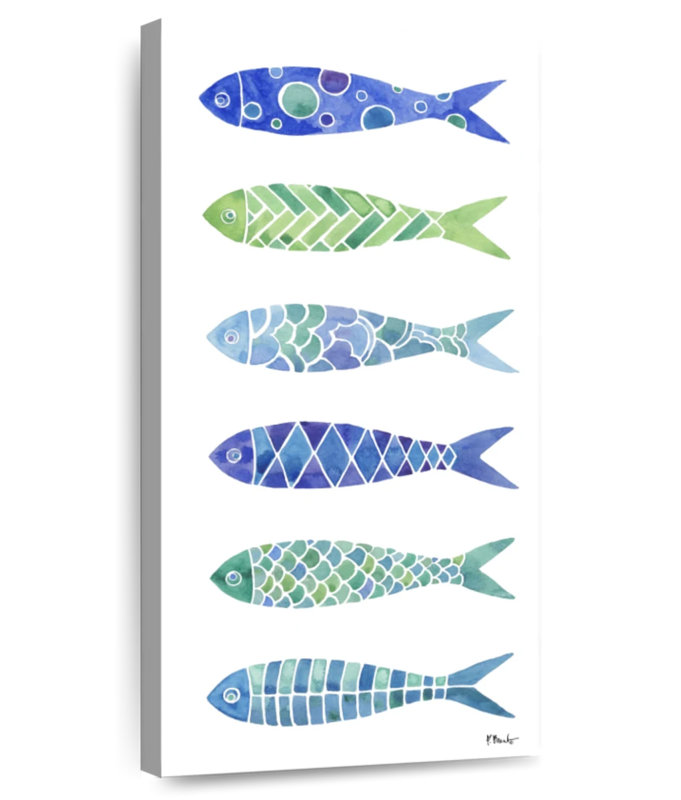 Baltic Fish Line, 30" H x 15" W