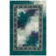 Tapis Calloway moderne à l'aspect vieilli, aquarelle abstraite, bleu sarcelle et blanc, lavable en machine, antidérapant, à poils courts, pour l'intérieur et l'extérieur, adapté aux animaux domestiques, idéal pour le salon, la chambre, la salle à manger, l'entrée, le couloir ou le bureau.-380262002