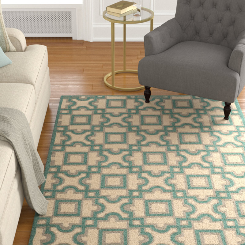 Childers Hand Hooked Performance Southwestern Rug, Rectangle 5' x 7'