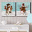 Bonhomme de neige - ensemble de 2 reproductions sur toiles tendues-900411777