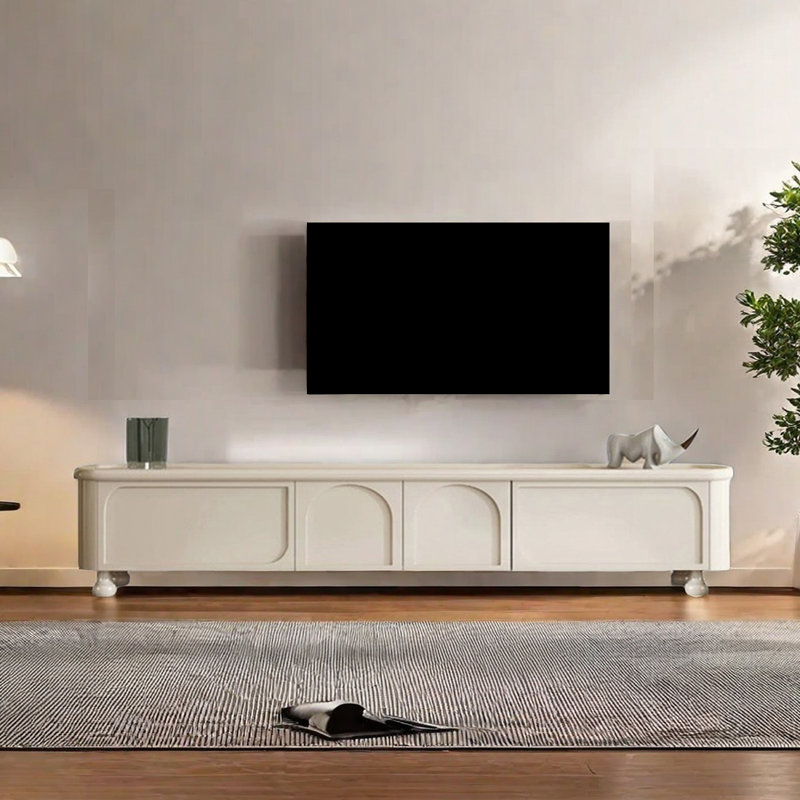 TV Stand with Pine Wood Drawers