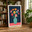 Blooms in Turquoise Modern - Wrapped Canvas-345106290-345106301