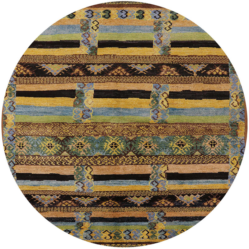 Camouflage Indoor Rug, Round 7'