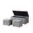 1 Piece Rectangular Short Velvet Upholstered Storage Ottoman - 2 Set Ottomans