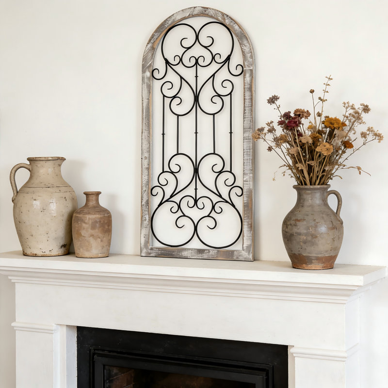 Arched Solid Wood Handmade Farmhouse Plants & Flowers Wall Decor