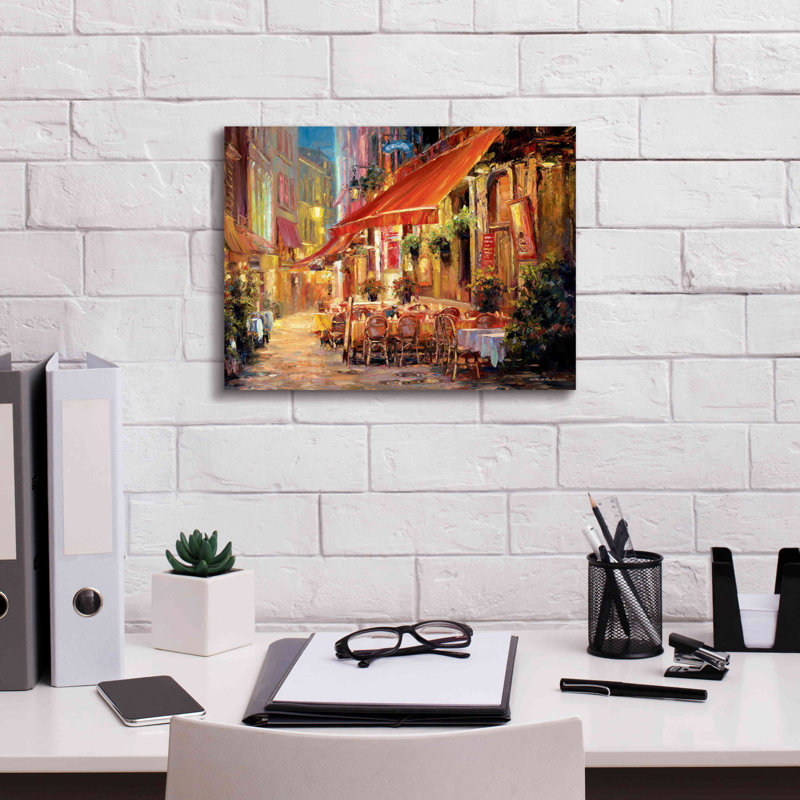 «Café in Light» par Haixia Liu, art mural sur toile, H 12 po x l 16 po x P 0,75 po