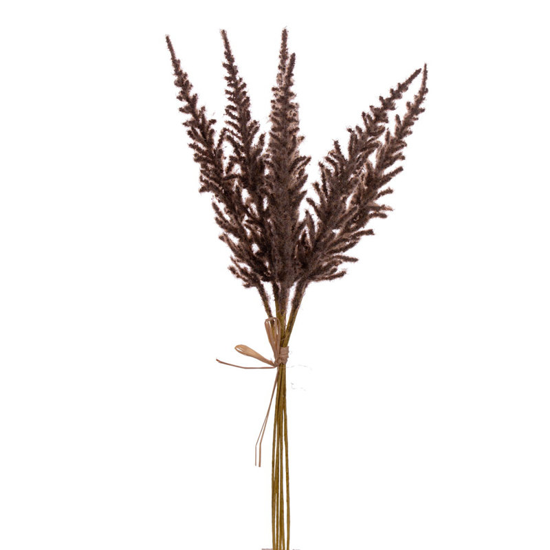 Ensemble de 3 plantes à feuillage artificiel, Brun