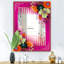 Miroir d'appoint Mid-Century sans cadre Fuschia-40086688