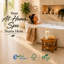 Repose-pieds en teck de 14 po avec tablette Elegant EcoDecors