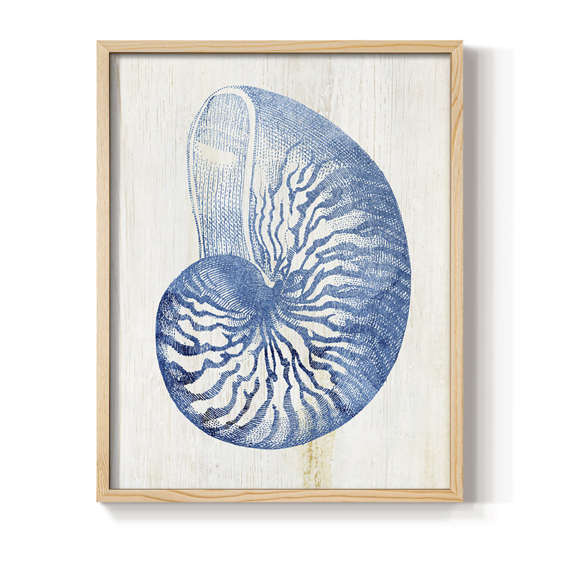 Reproduction encadrée Shell IV - bois massif, Naturel, H 11 po x l 9 po