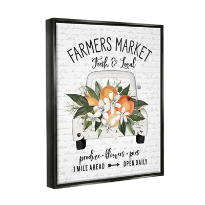" Farmers Market Orange Blossom Truckload Rustic Sign " by Lettered And Lined