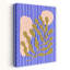 «Blue Stripe», reproduction botanique abstraite audacieuse de plante côtière contemporaine-130639470
