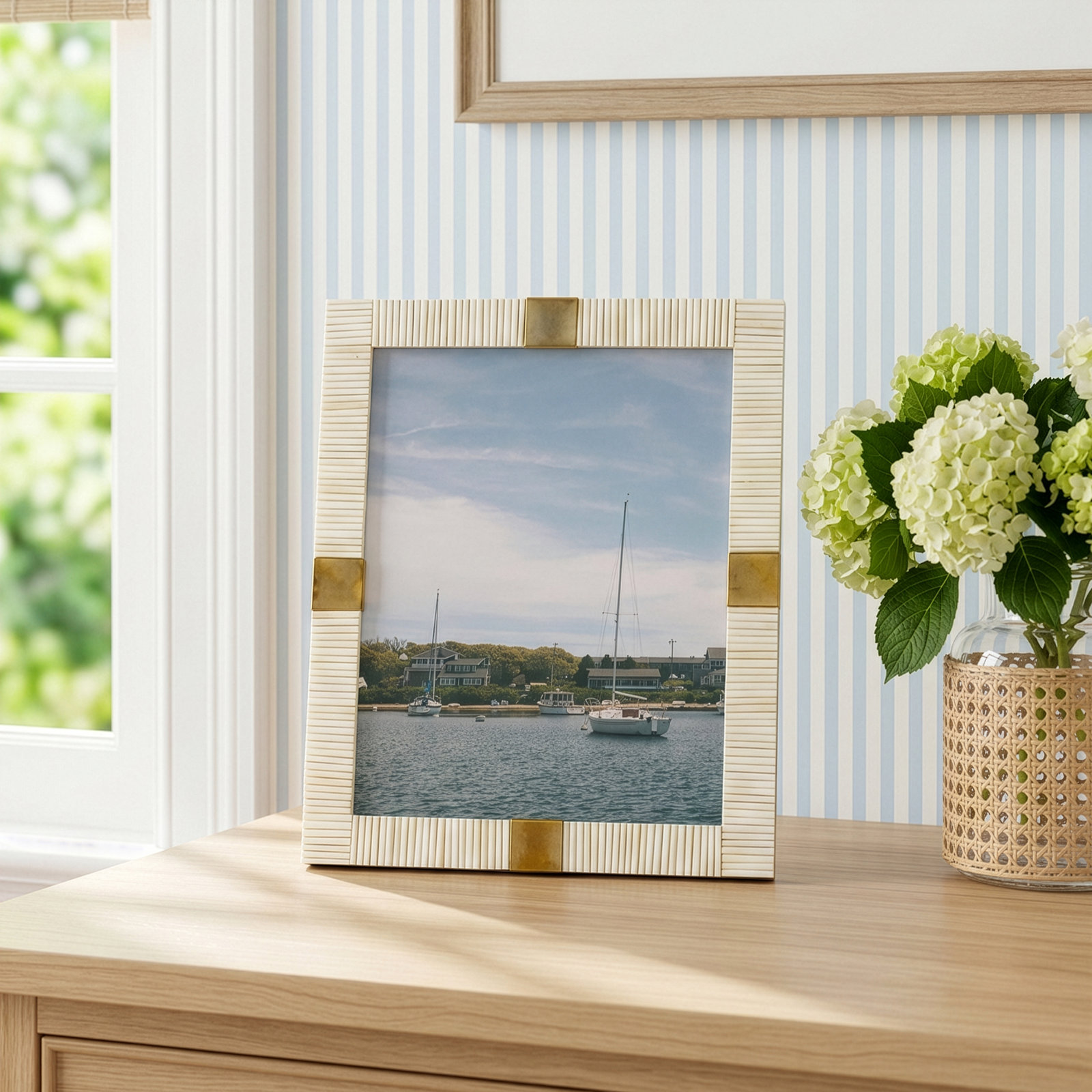 Yessenia Beige Bone Embossed Picture Frame