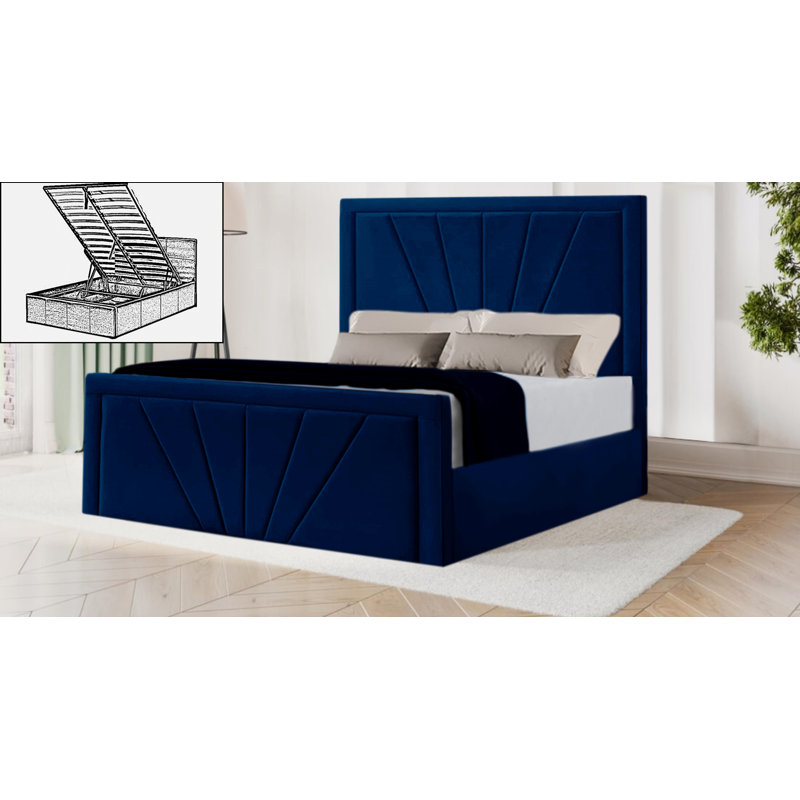 Atreau Storage Bed, Double (4'6), Blue