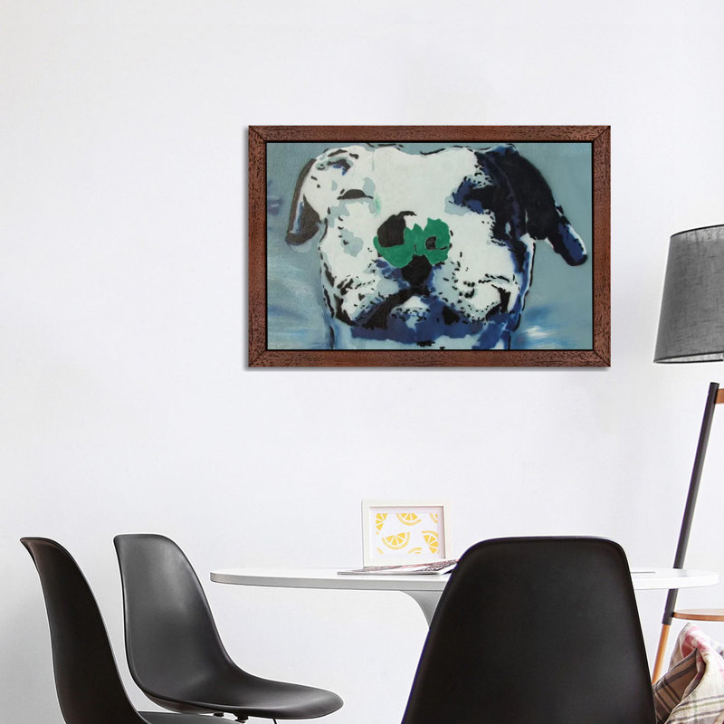 Man's Best Friend - Painting on Canvas, 152.5 cm H x 101.5 cm W, Brown Floater Framed