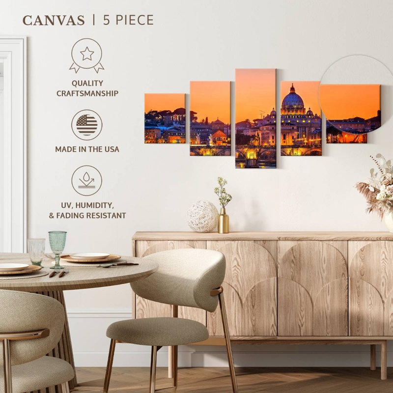 St. Peter's Basilica Lights, 24" H x 55" W