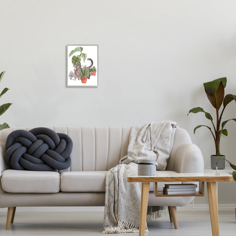 Monstera tropical par Grey, Estampe numérique Farmhouse, H 14 po x l 11 po x P 1,5 po