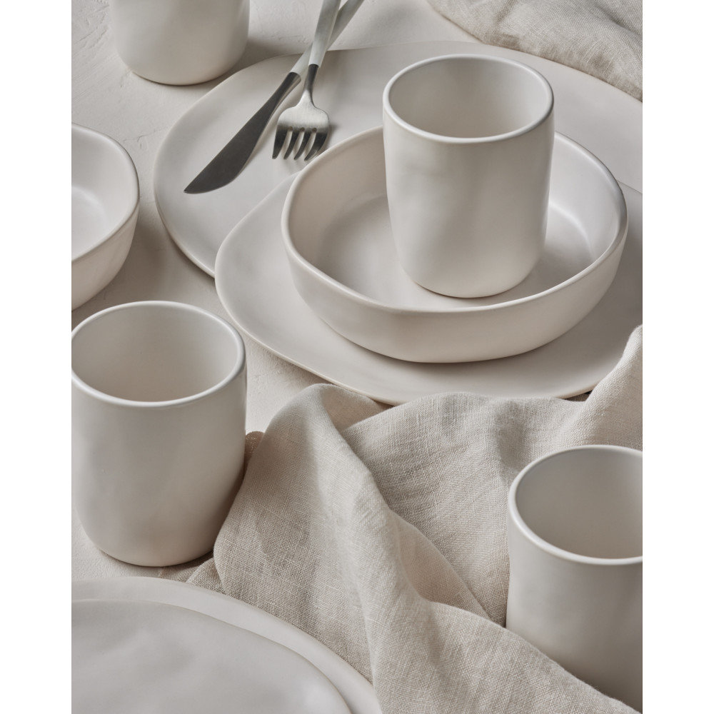 Hekonda Stoneware Dinnerware Set, White