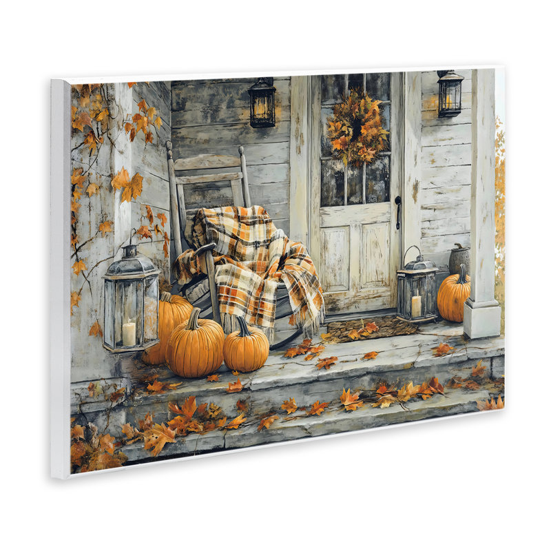 Plaque murale Rustic & Cozy Fall Porch, design par Creative Studio, H 10 po x l 15 po