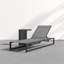 Ensemble de chaises longues inclinables 77 po et table