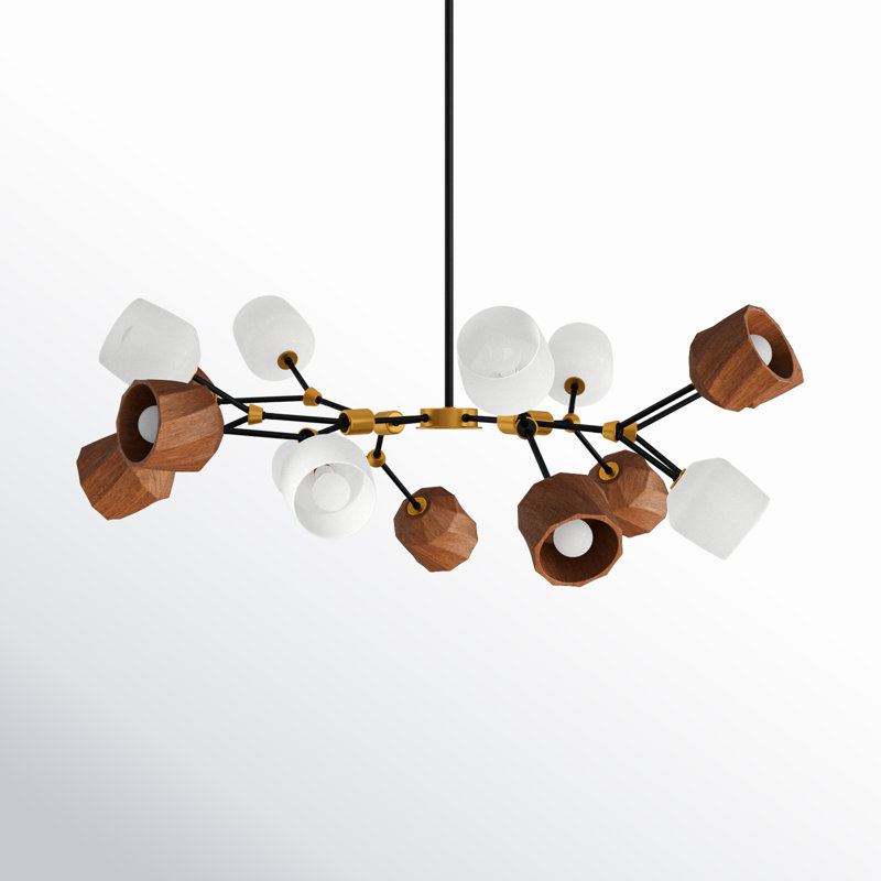 Mirielle 16 - Light Steel Dimmable Modern Linear Chandelier