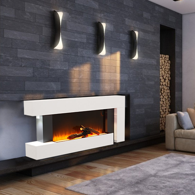Latitude Run 132cm W Electric Fireplace with 5120 BTU
