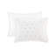 Ensemble d'édredon 3 pièces pour lit simple / simple TG blanc / or métallique avec rembourrage, nettoyage des taches, - impression étiquetée, coussin décoratif, preuve-121232320-121232321