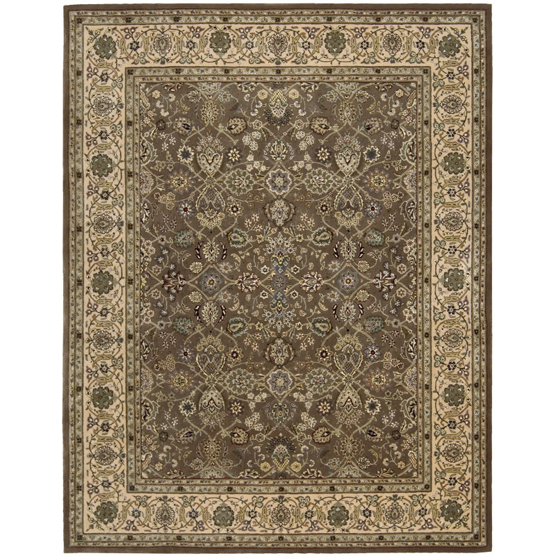 Tapis champignon en laine Bryony, Rectangle 2 pi 6 po x 4 pi 3 po