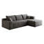 Canapé modulaire Cloud, canapé rembourré minimaliste moderne, canapé confortable en forme de U pour le salon, canapé d'angle à assise profonde, aucun assemblage requis (tissu en velours côtelé moelleux)-131986796-131986799