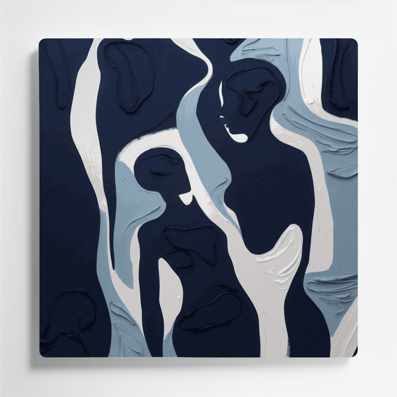 Art mural abstrait gris figuratif 1, H 12 po x l 12 po
