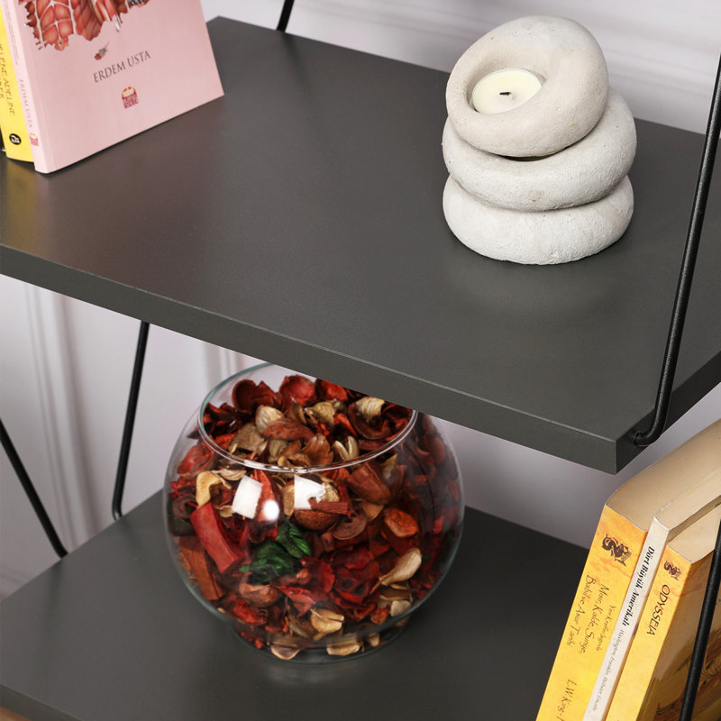Pine Bookshelf, Gris anthracite