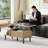 39" Lift Top Coffee Table, Fluted Modern Rectangle Center Table With Hidden Storage Space, Wood Living Room End Table With Sliding Door, For Home Office, Small Space-1274298540