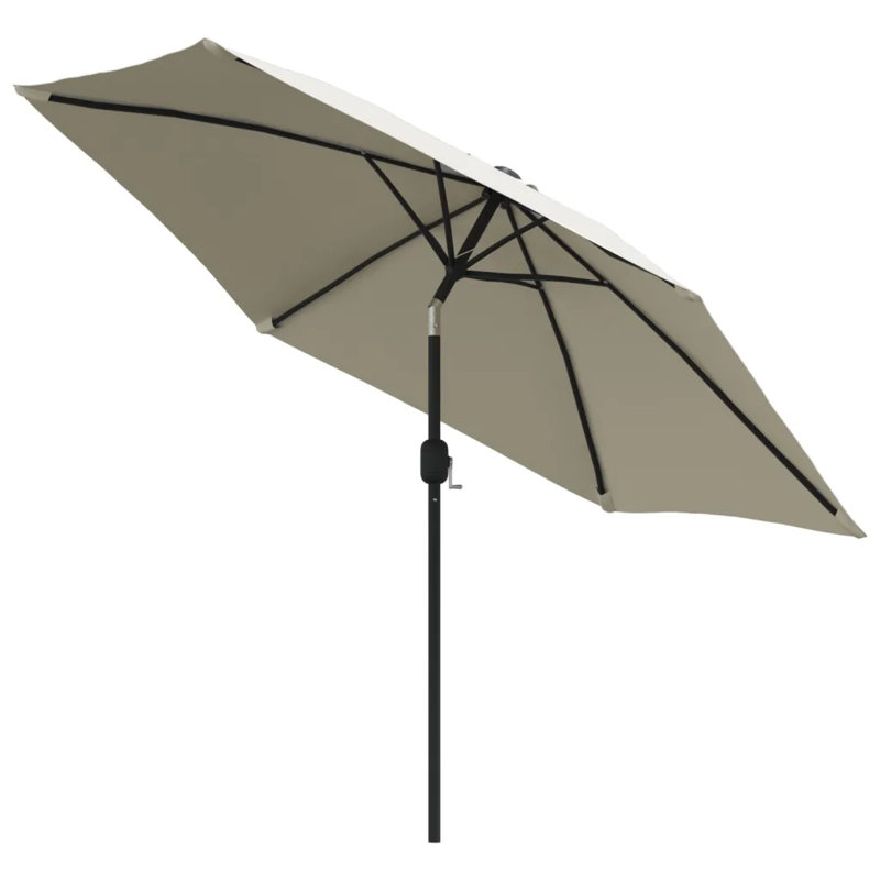 LED Cantilever Garden Parasol 3 m, Sand White