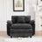 Abigail Chenille Upholstered Accent Chair with Pillows