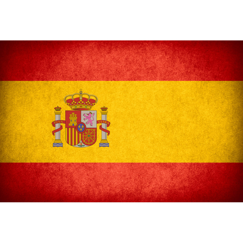 Flag Of Spain - Wrapped Canvas Print, 81cm H x 122cm W x 3.8cm D