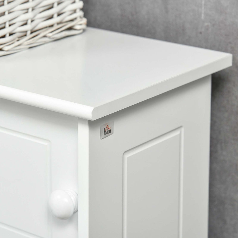 Over The Toilet Freestanding Storage Cabinet With Adjustable Shelves And Ample Storage Space Saver, White