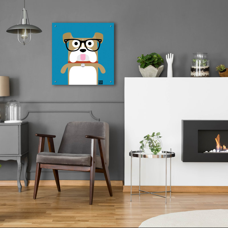 «Bow Wow Bulldog» par Todd Art, H 24 po x l 24 po x P 0,2 po