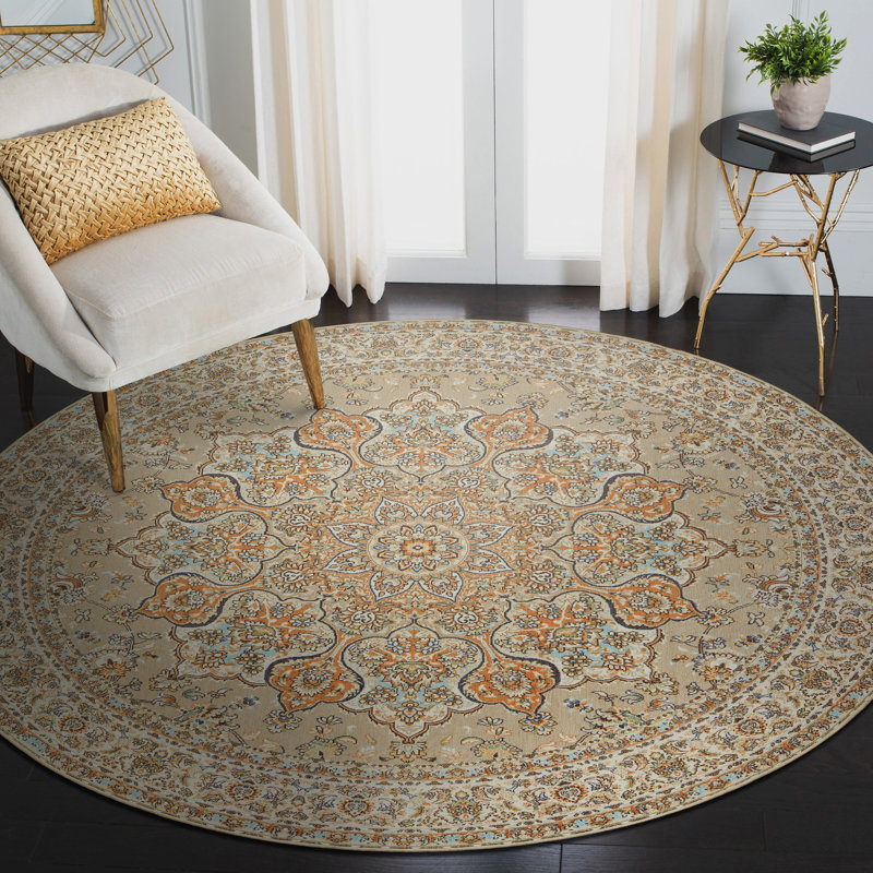 Kenya Beige Performance Flatweave Washable Oriental Indoor / Outdoor Rug