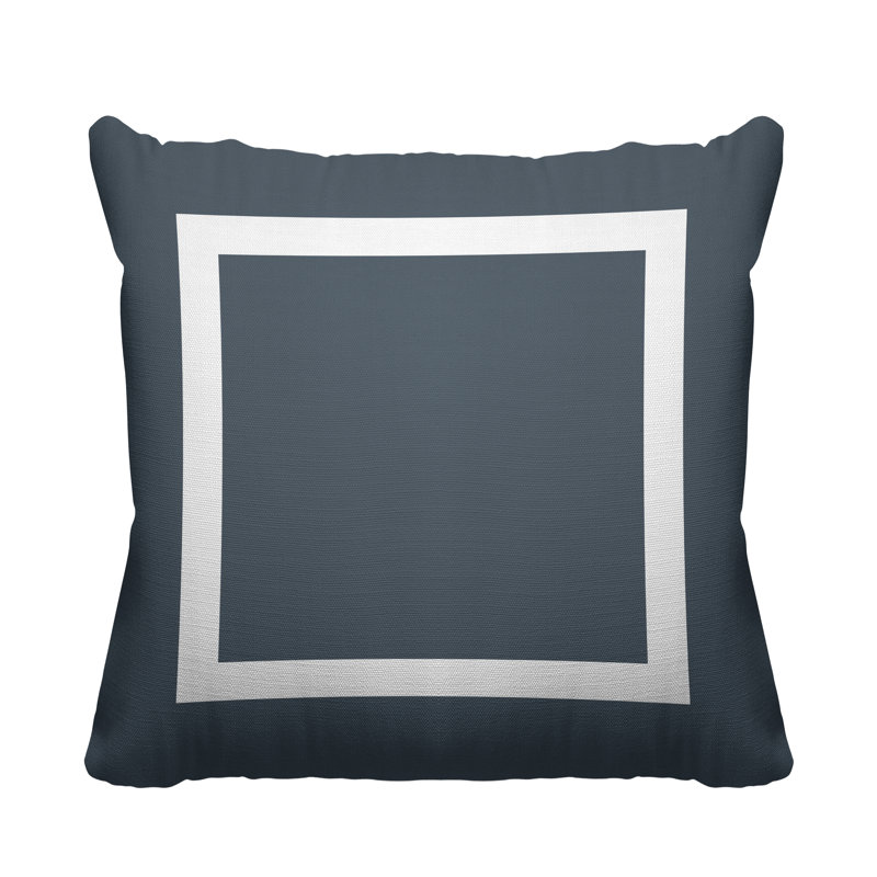 Luella Geometric Outdoor Reversible Throw Pillow, Gray, 17W" x 17H"