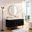 Miroir de salle de bain 36 po, cadre ultra-étroit, verre, fixation à 360 degrés, style américain, rouille, pour chambre à coucher