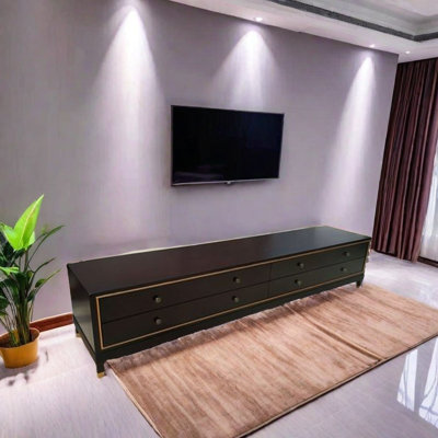 All solid wood new Chinese TV cabinet
