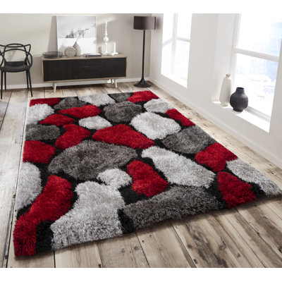 Horine Pebbles Red Rug